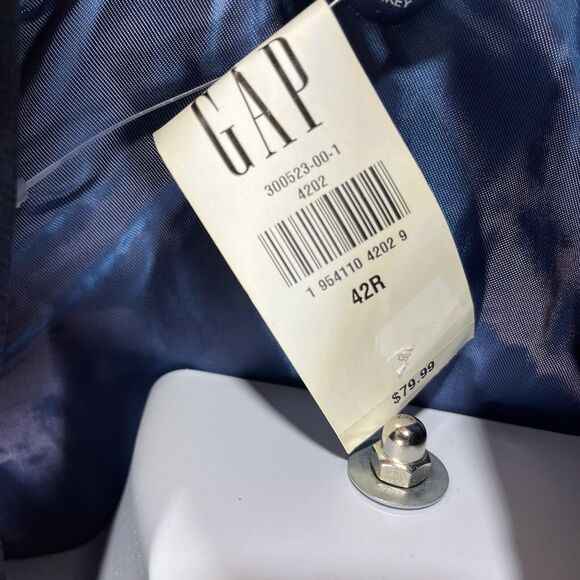 GAP BLAZER MENS 42R BLUE SUIT JACKET NWT NEW TWO BUTTON COTTON SPANDEX SUIT TOP - Picture 7 of 13